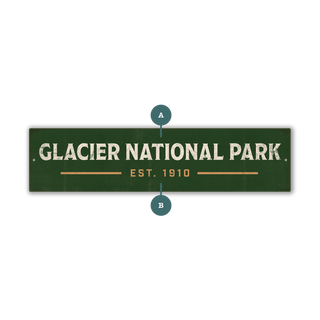 Landmark Signature Custom Signs: Green 2 - Wall Decor Wood & Metal Wall Art Out West Design