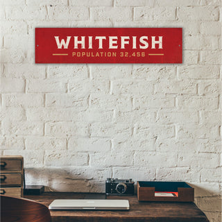 Landmark Signature Custom Signs: Red 2 - Wall Decor Wood & Metal Wall Art Out West Design