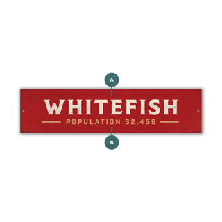 Landmark Signature Custom Signs: Red 2 - Wall Decor Wood & Metal Wall Art Out West Design