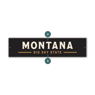 Landmark Signature Custom Signs: Black 2 - Wall Decor Wood & Metal Wall Art Out West Design