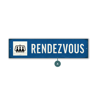 Ski Lift Custom Signs: Blue - Wall Decor
