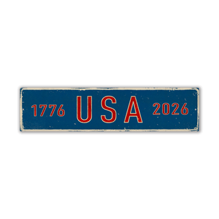 1776 – 2026 USA 250 Years Anniversary - Wall Decor Wood & Metal Wall Art Out West Design