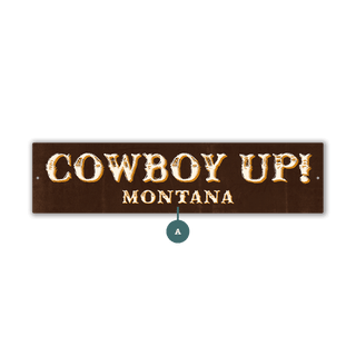 Cowboy Up! Landmark Sign - Wall Decor Wood & Metal Wall Art Out West Design