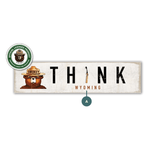 Smokey Bear 1974 Think Landmark - Wall Decor Wood & Metal Wall Art Smokey Bear
