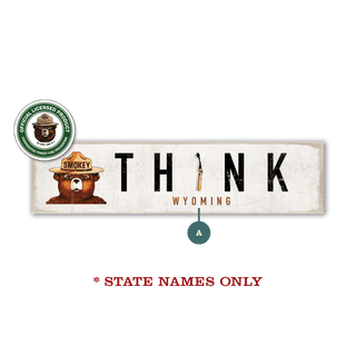 Smokey Bear 1974 Think Landmark - Wall Decor Wood & Metal Wall Art Smokey Bear
