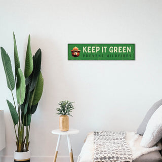 Smokey Bear Keep It Green - Wall Decor Wood & Metal Wall Art Smokey Bear