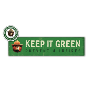 Smokey Bear Keep It Green - Wall Decor Wood & Metal Wall Art Smokey Bear