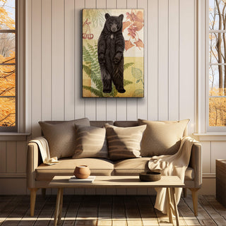 Wildwood Fern Bear - Metal Box Art Metal Box Wall Art Meissenburg Designs
