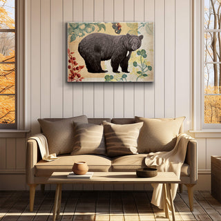 Wildwood Berry Bear - Metal Box Art Metal Box Wall Art Meissenburg Designs