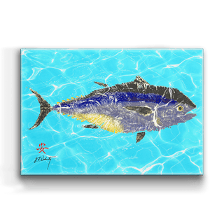 Solo Bluefin - Metal Box Art Metal Box Wall Art FishAye Trading Company