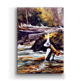 Almost In Hand: A Fly-Fishing Moment - Metal Box Art Metal Box Wall Art Dean Crouser
