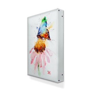 Butterfly and Coneflower - Metal Box Art Metal Box Wall Art Dean Crouser