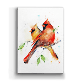 Cardinal Pair - Metal Box Art Metal Box Wall Art Dean Crouser