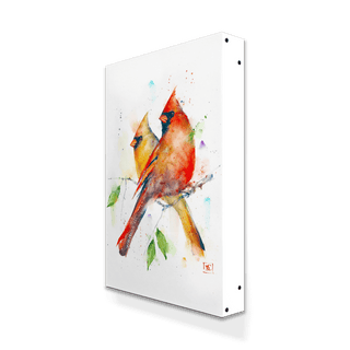 Cardinal Pair - Metal Box Art Metal Box Wall Art Dean Crouser