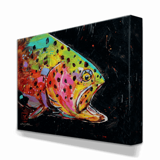 Crazy Trout - Metal Box Art Metal Box Wall Art Dean Crouser