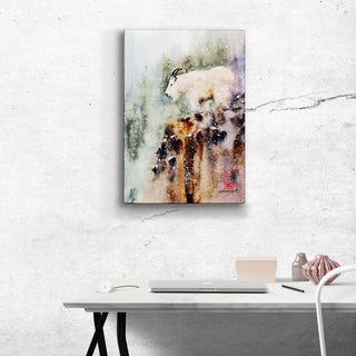 Mountain Goat in the Snow - Metal Box Art Metal Box Wall Art Dean Crouser