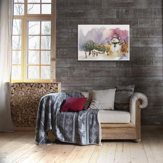 Snowman and Songbirds - Metal Box Art Metal Box Wall Art Dean Crouser