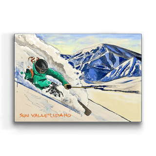Ski the Dream in Sun Valley - Metal Box Art Metal Box Wall Art Ed Anderson