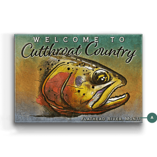 Cutthroat Head: Personalized - Metal Box Art Metal Box Wall Art Ed Anderson