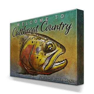 Cutthroat Head: Personalized - Metal Box Art Metal Box Wall Art Ed Anderson