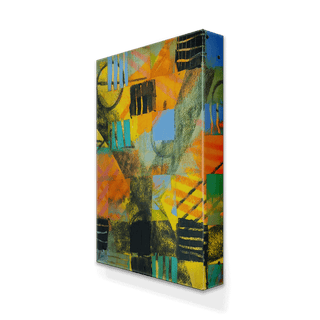 Orange Chex I - Metal Box Art Metal Box Wall Art Nancy Seiler