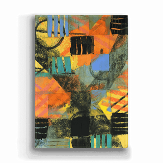 Orange Chex I - Metal Box Art Metal Box Wall Art Nancy Seiler