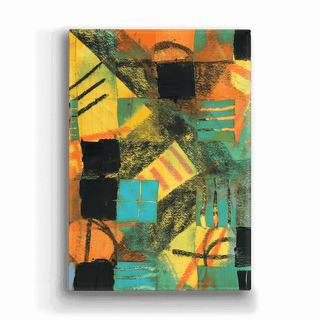 Orange Chex II - Metal Box Art Metal Box Wall Art Nancy Seiler