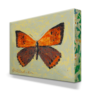 American Copper Butterfly - Metal Box Art Metal Box Wall Art Shelle Lindholm