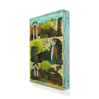 Beach Bum: Trio Lounge - Metal Box Art Metal Box Wall Art Shelle Lindholm