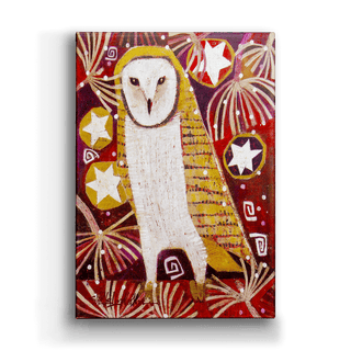 Barn Owl 1 - Metal Box Art Metal Box Wall Art Shelle Lindholm