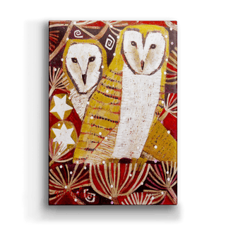 Barn Owl 2 - Metal Box Art Metal Box Wall Art Shelle Lindholm