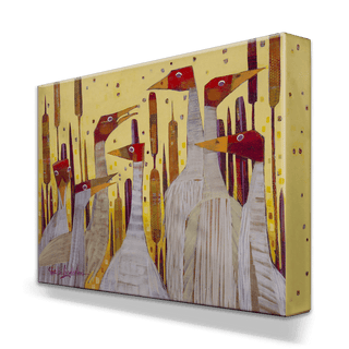Calling Cranes - Metal Box Art Metal Box Wall Art Shelle Lindholm