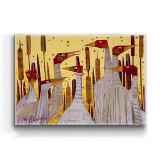 Calling Cranes - Metal Box Art Metal Box Wall Art Shelle Lindholm