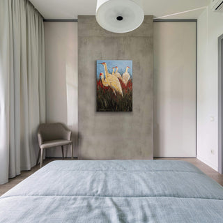 Group of Cranes - Metal Box Art Metal Box Wall Art Shelle Lindholm