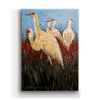 Group of Cranes - Metal Box Art Metal Box Wall Art Shelle Lindholm