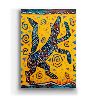 Dancing Dog - Metal Box Art Metal Box Wall Art Shelle Lindholm
