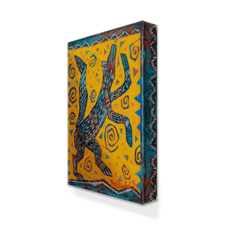 Dancing Dog - Metal Box Art Metal Box Wall Art Shelle Lindholm