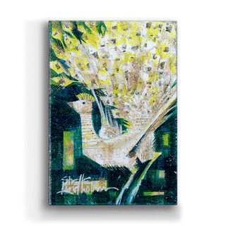 White Peacock - Metal Box Art Metal Box Wall Art Shelle Lindholm