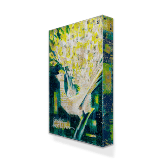 White Peacock - Metal Box Art Metal Box Wall Art Shelle Lindholm