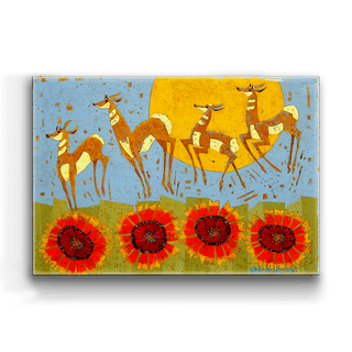 Flower Girls - Metal Box Art Metal Box Wall Art Shelle Lindholm