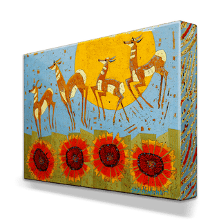Flower Girls - Metal Box Art Metal Box Wall Art Shelle Lindholm
