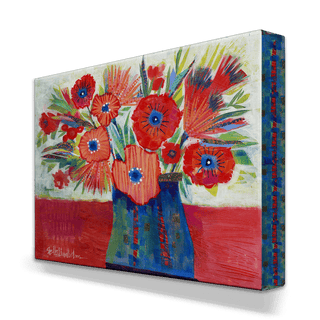 Summer Reds - Metal Box Art Metal Box Wall Art Shelle Lindholm