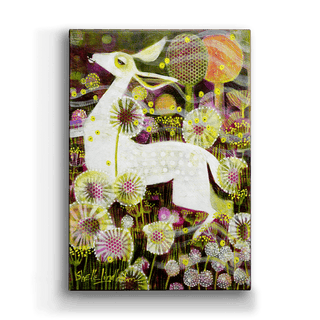 Wonderland White Fawn - Metal Box Art Metal Box Wall Art Shelle Lindholm
