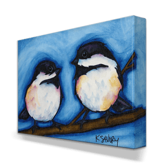 Chickadee Charm - Metal Box Art Metal Box Wall Art Karen Savory