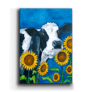 Daisey and the Sunflowers - Metal Box Art Metal Box Wall Art Karen Savory