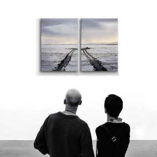 Road to Nowhere: 2-Piece Metal Box Art Metal Box Wall Art John Lichtwardt