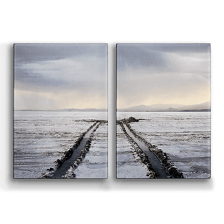 Road to Nowhere: 2-Piece Metal Box Art Metal Box Wall Art John Lichtwardt