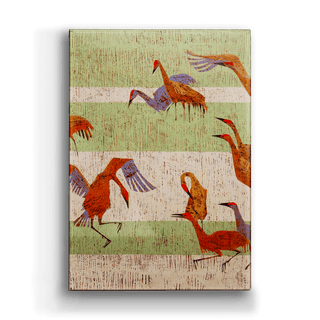 Return of the Sandhill Cranes: 3-Piece Metal Box Art Metal Box Wall Art Shelle Lindholm