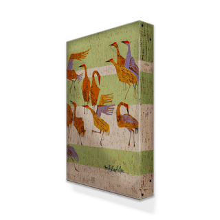 Return of the Sandhill Cranes: 3-Piece Metal Box Art Metal Box Wall Art Shelle Lindholm