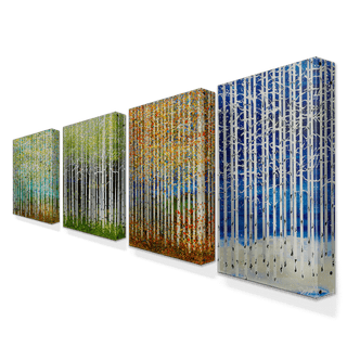 Aspen Almanac: 4-Piece Metal Box Art Set Metal Box Wall Art Nancy Seiler